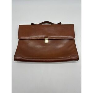 Le Sac Vintage Tan Leather Briefcase‎